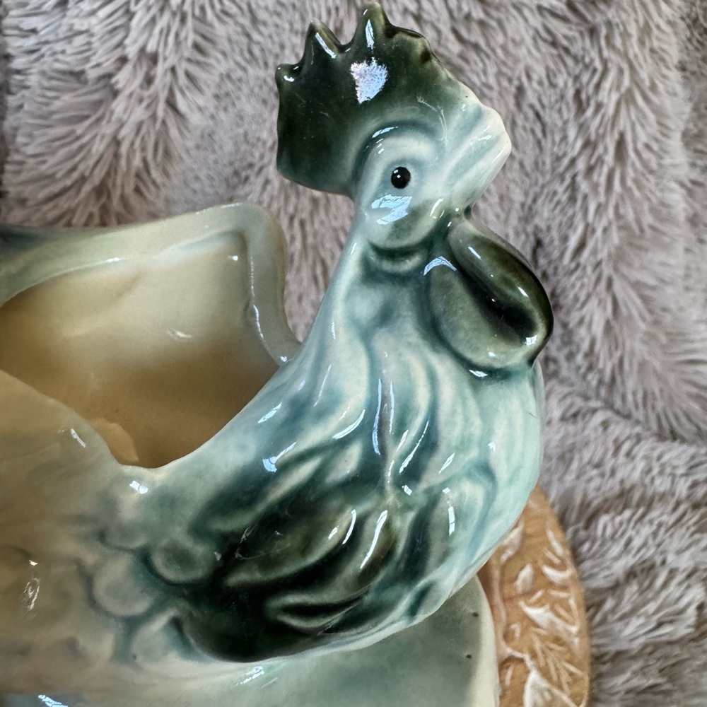 VINTAGE HULL POTTERY ROOSTER PLANTER 53 EUC - Picture 8 of 16